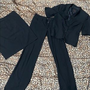 The Limited Three-Piece Black Suit